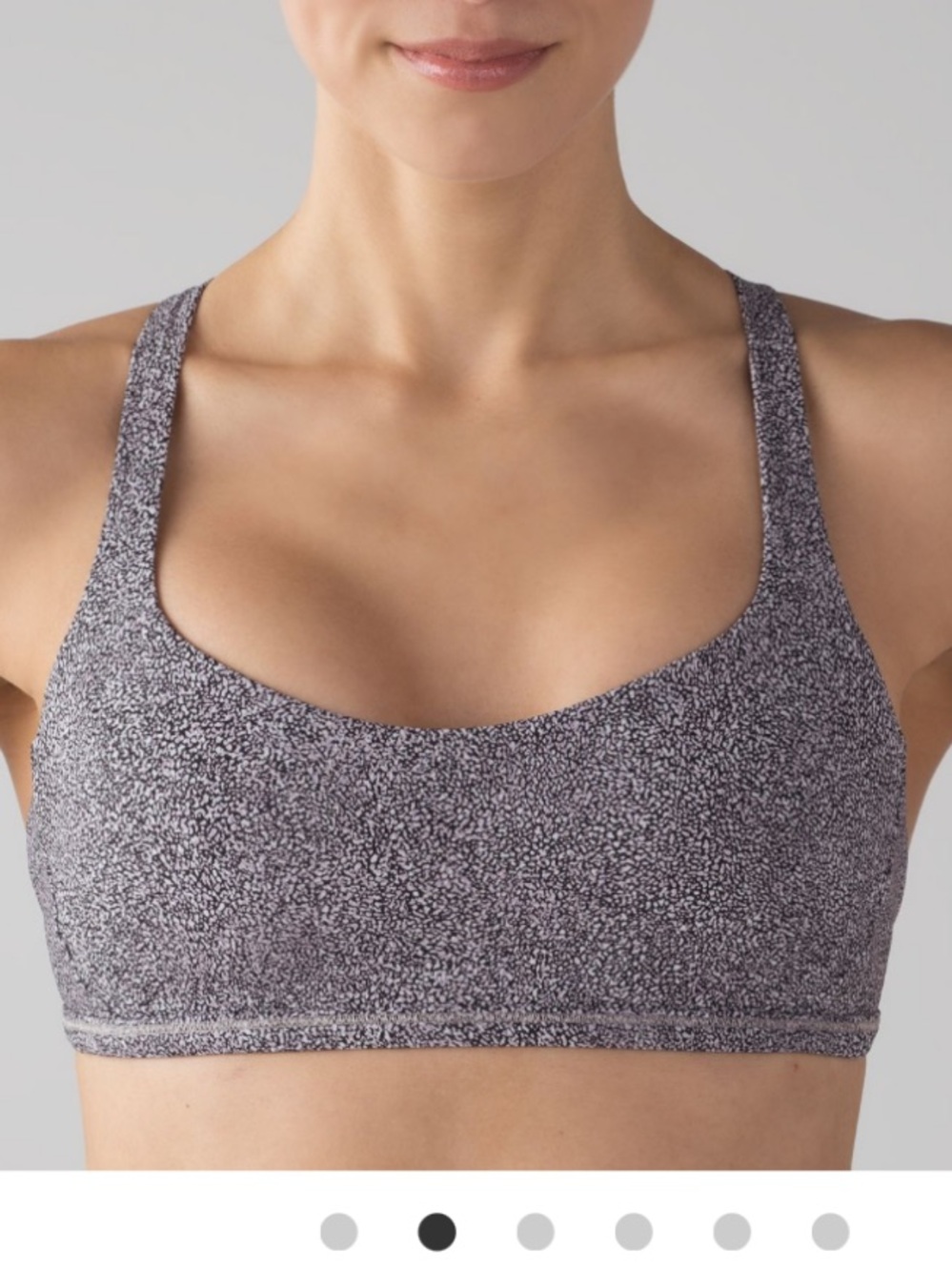 Lululemon Free To Be Zen Sports Bra in Sea Spray Alpine White Dark Chrome